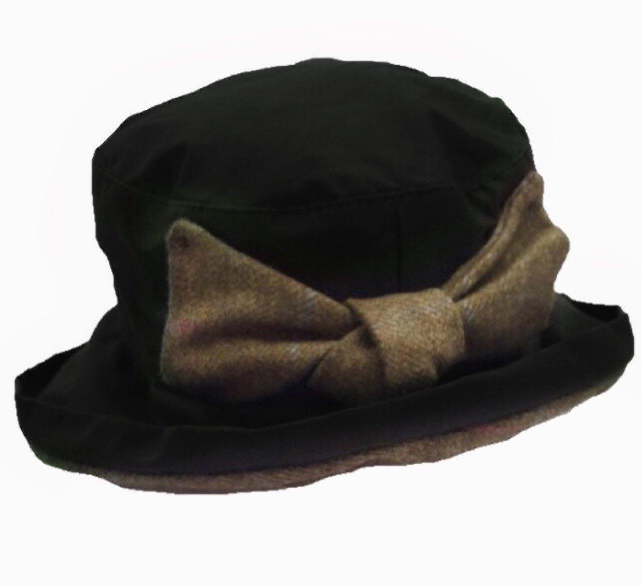 Ladies Diana Mark 2 Waterproof rat Hat with Tweed Bow Made in UK - Free Life's Love