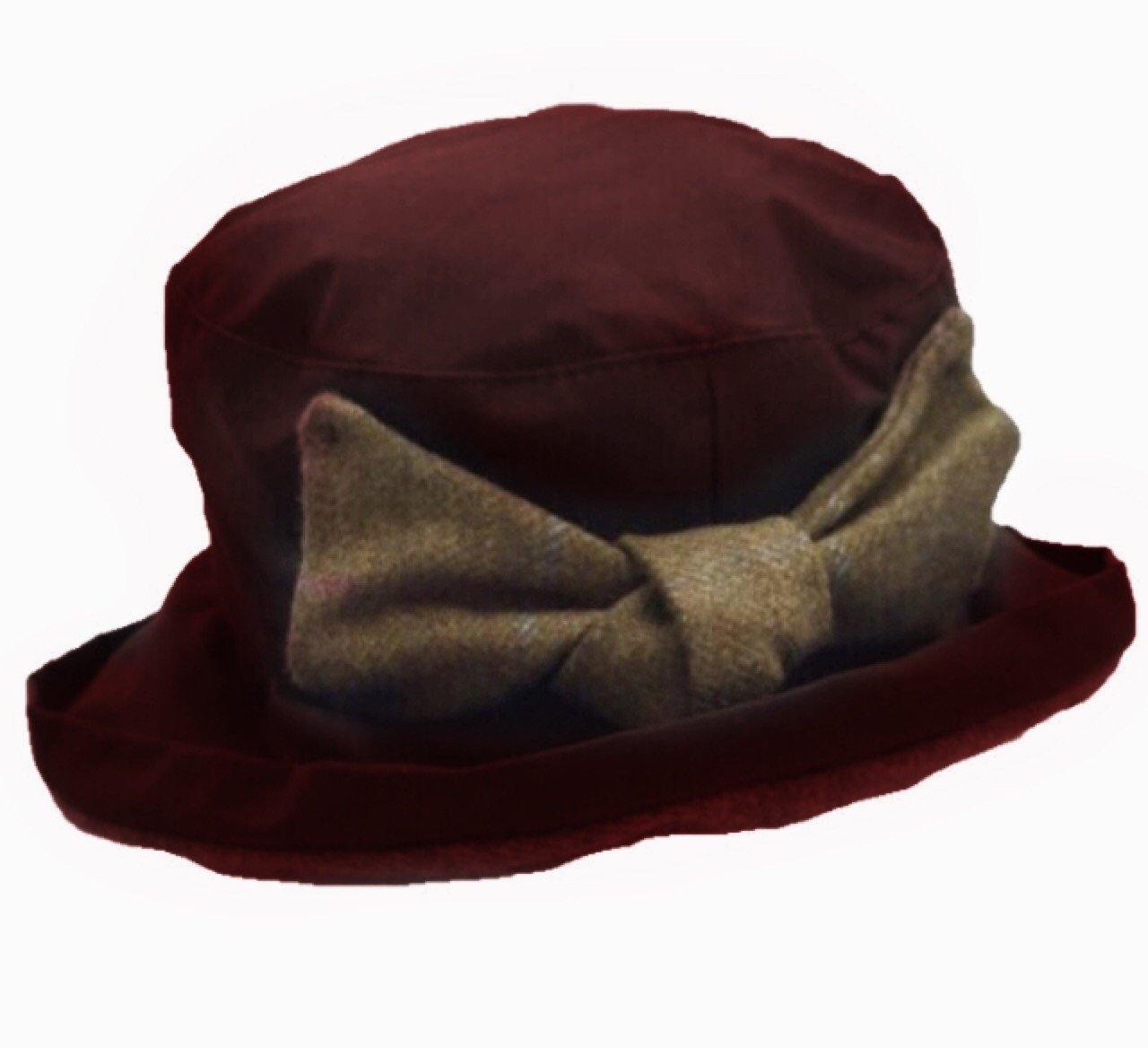 Ladies Diana Mark 2 Waterproof rat Hat with Tweed Bow Made in UK - Free Life's Love
