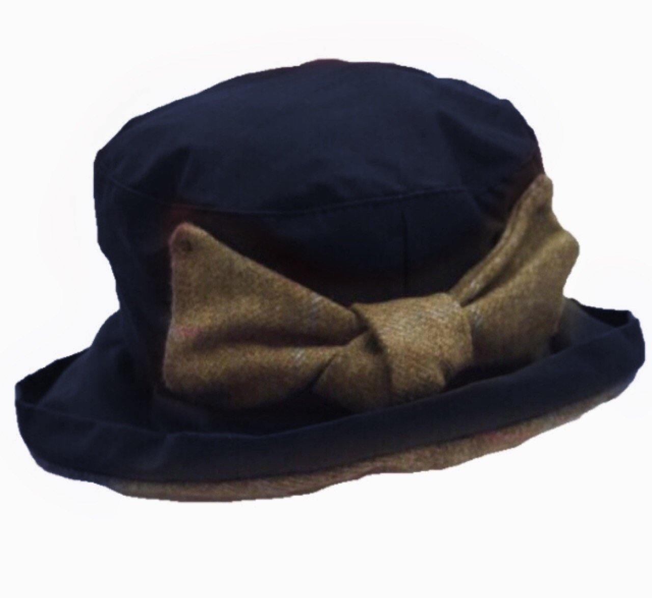 Ladies Diana Mark 2 Waterproof rat Hat with Tweed Bow Made in UK - Free Life's Love