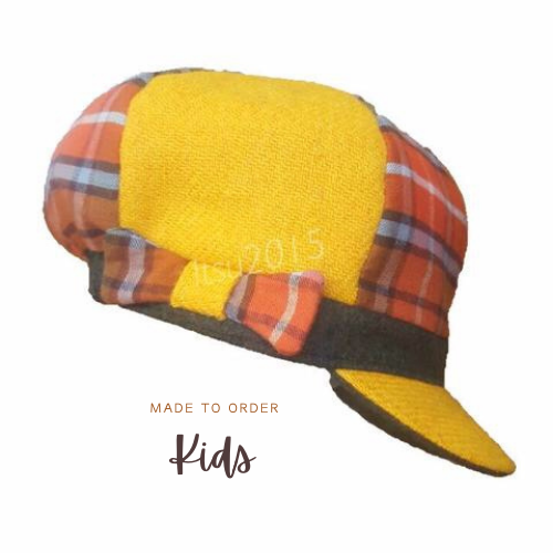 Girls Hat Genuine Harris Tweed Colourful Made in U.K. - Free Life's Love