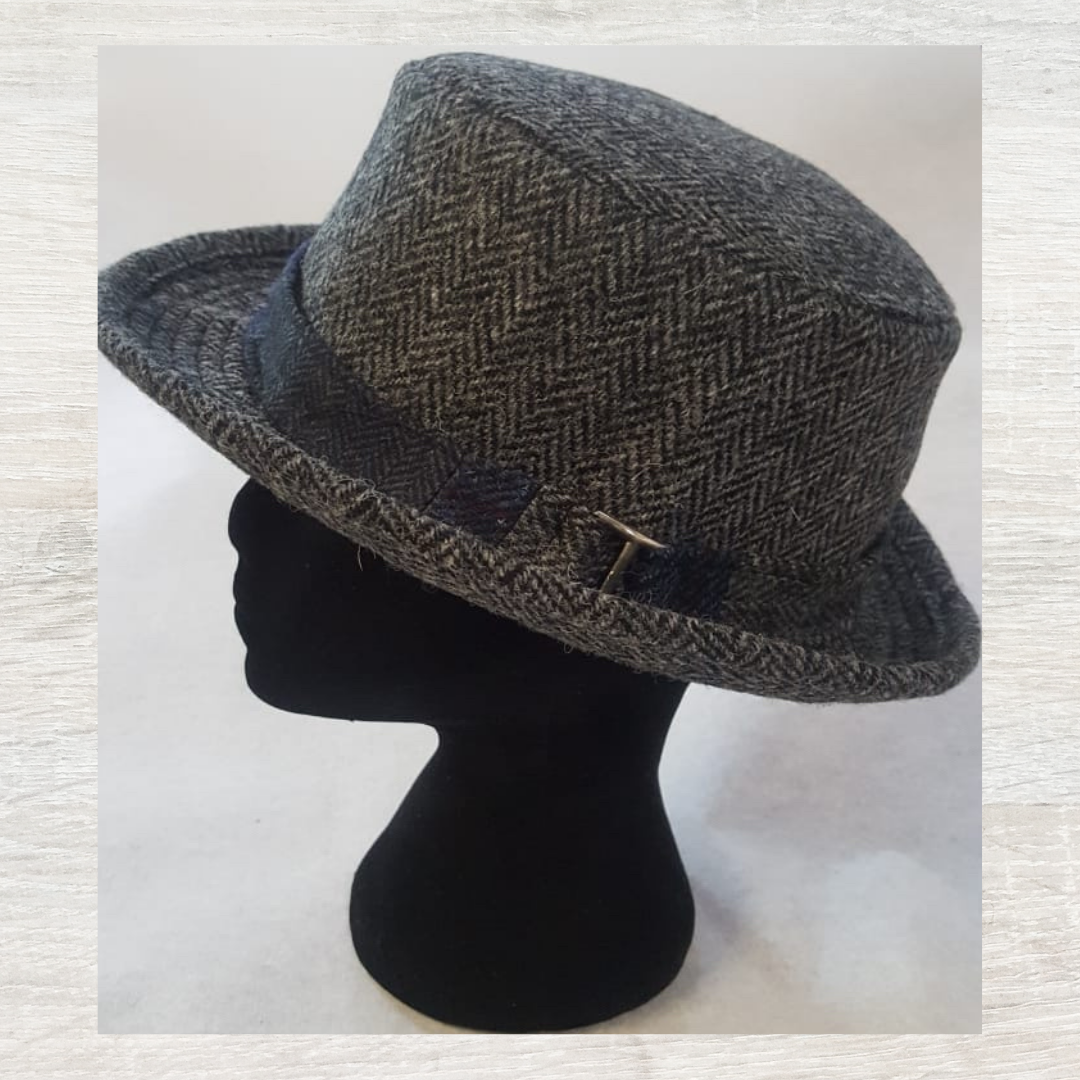 Genuine Harris Tweed Trilby Water Repellent Made in UK - Free Life's Love