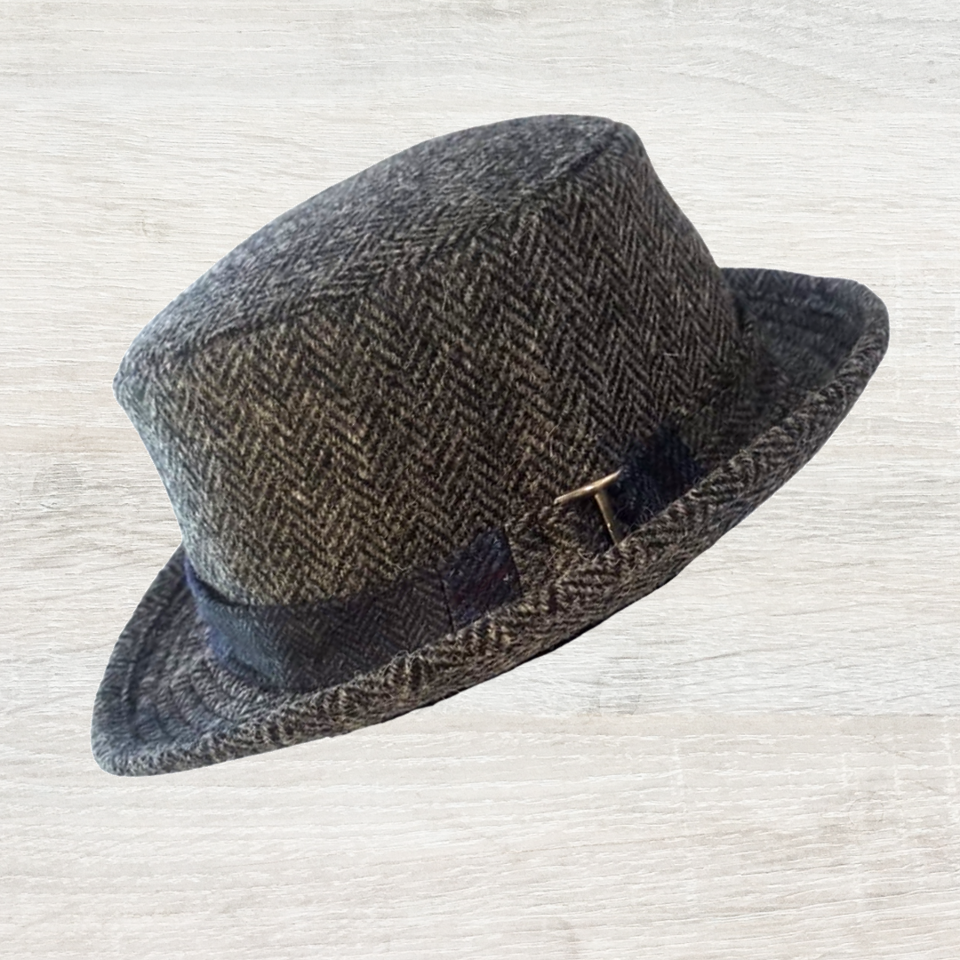Genuine Harris Tweed Trilby Water Repellent Made in UK - Free Life's Love