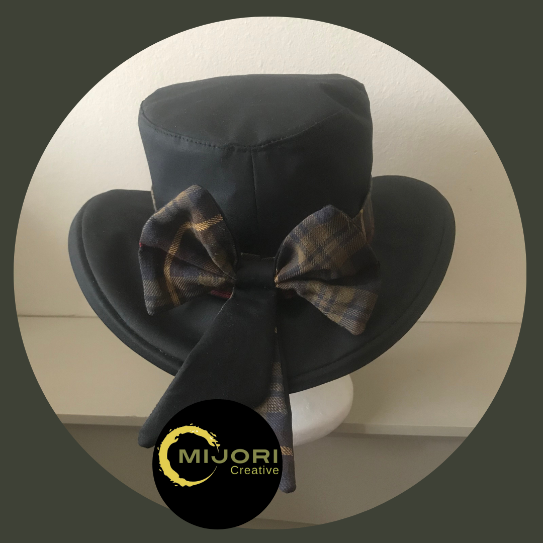 Waterproof Thelma Wax Cotton Women’s Rain Hat Made in UK - Mijori Creative