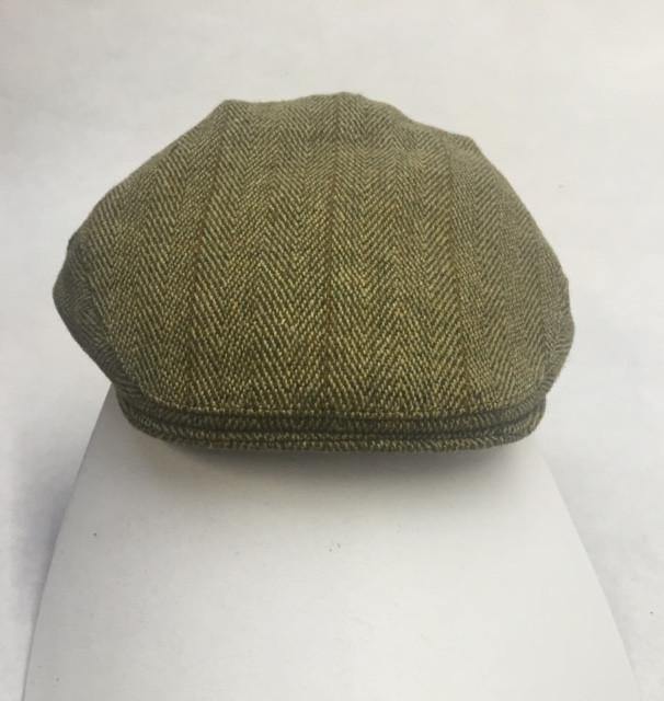 Kids Tweed Flat Cap Rain hat with elasticated back Made in UK - Free Life's Love