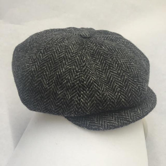 Genuine Harris Tweed Rain Hat for Thick Hair Baker Boy Hat / Gatsby Hat Made in UK - Free Life's Love