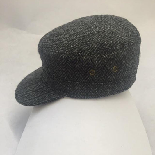Genuine Harris Tweed Cadet Cap Teflon Coated Men's Rain Hat Made in UK - Free Life's Love