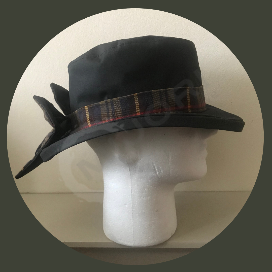 Waterproof Thelma Wax Cotton Women’s Rain Hat Made in UK - Mijori Creative