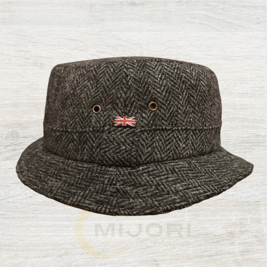 Quality Tweed Bucket Hat including Harris Tweed Teflon Coated Men's Rain Hat Made in UK - Free Life's Love
