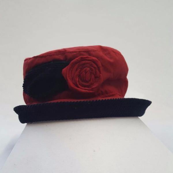 Girls Waterproof Rain hat with Rose design Made in UK - Free Life's Love