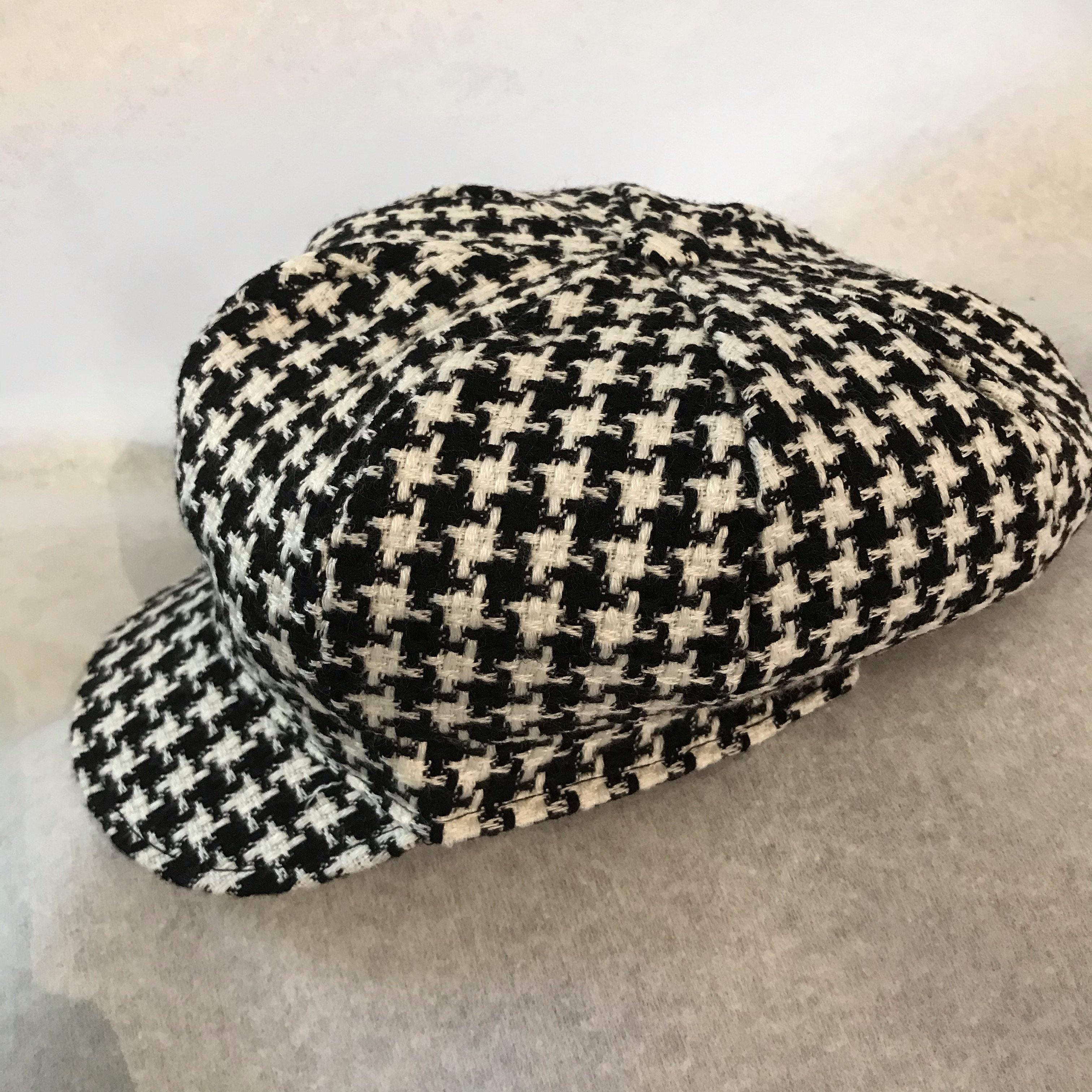 Houndstooth Baker boy Ladies Hat MIJORI Creative